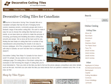 Tablet Screenshot of decorativeceilingtiles.ca
